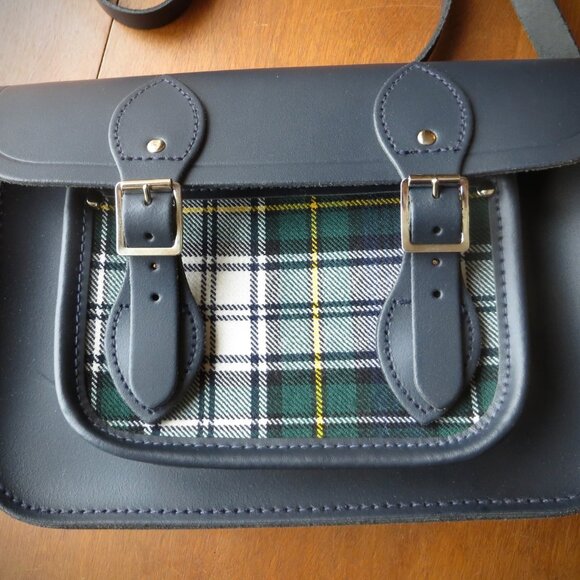 The Cambridge Satchel Company Navy and Plaid Satchel - Picture 3 of 6
